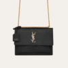 AURYSL-BAG1032 Saint Laurent Sunset Bag Black Croc 9 Inches 442906DND0J1000
