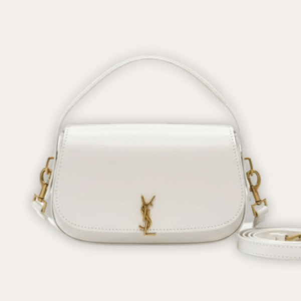 Saint Laurent Voltaire Shoulder Bag Mini White 8.3 Inches