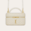 Saint Laurent Quilted Mini Vanity Bag Off White 7.1 Inches 7667311El079207
