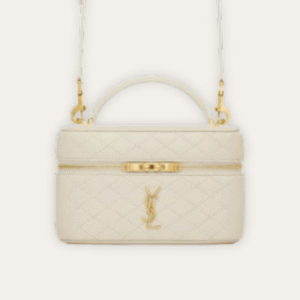 Saint Laurent Quilted Mini Vanity Bag Off White 7.1 Inches 7667311El079207