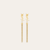 Yves Saint Laurent Cassandre Logo Tassel Earrings Gold-Tone