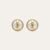 Yves Saint Laurent Cassandre Logo Tassel Earrings Gold-Tone