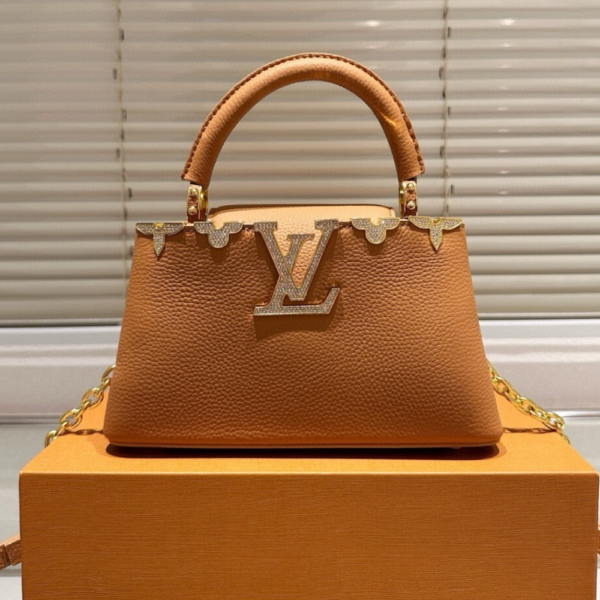 Louis Vuitton Capucines Nano Bag Brown 8.7 Inches