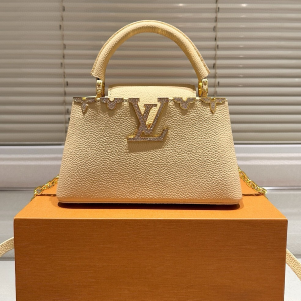 Louis Vuitton Capucines Nano Bag Ivory Beige 8.7 Inches