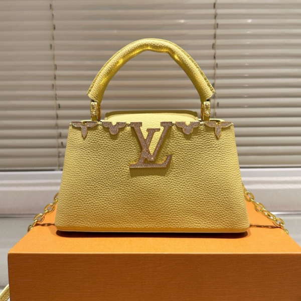Louis Vuitton Capucines Nano Bag Yellow 8.7 Inches