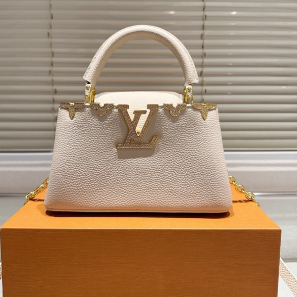 Louis Vuitton Capucines Nano Bag Beige 8.7 Inches
