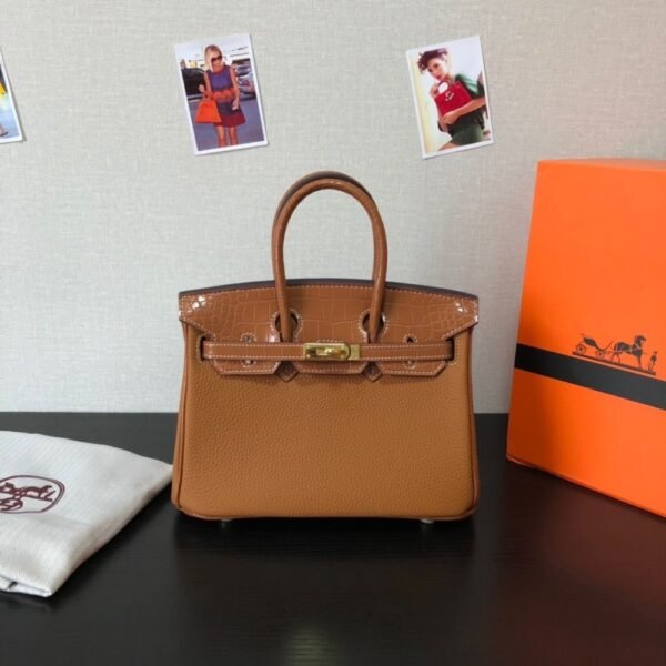 Hermes Birkin Touch Togo Handbag Brown 25cm