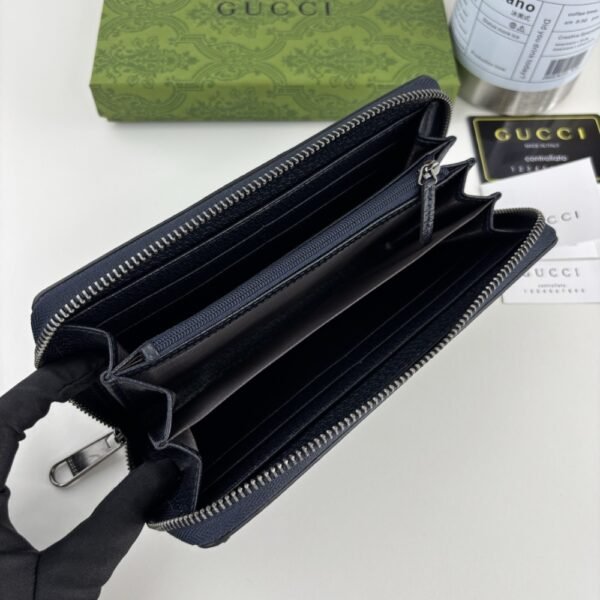 Gucci Ophidia Zip Around Wallet Dark Blue 19Cm 706844 Uulbn 4055