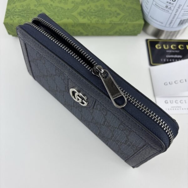 Gucci Ophidia Zip Around Wallet Dark Blue 19Cm 706844 Uulbn 4055