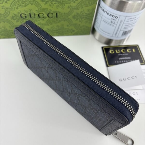 Gucci Ophidia Zip Around Wallet Dark Blue 19Cm 706844 Uulbn 4055