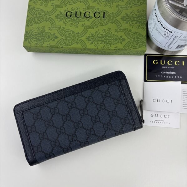 Gucci Ophidia Zip Around Wallet Dark Blue 19Cm 706844 Uulbn 4055