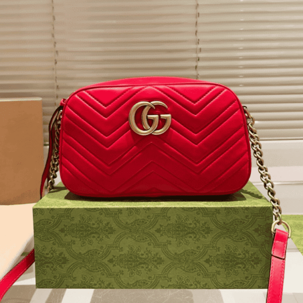 DETAIL-PICTURE-13 Gucci Gg Marmont Mini Camera Bag Red 9.4 Inches