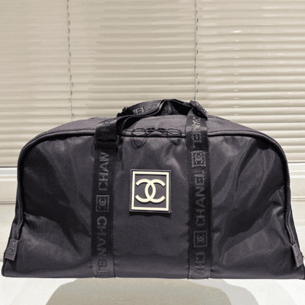 Chanel Duffle Bag Black 19.3 Inches