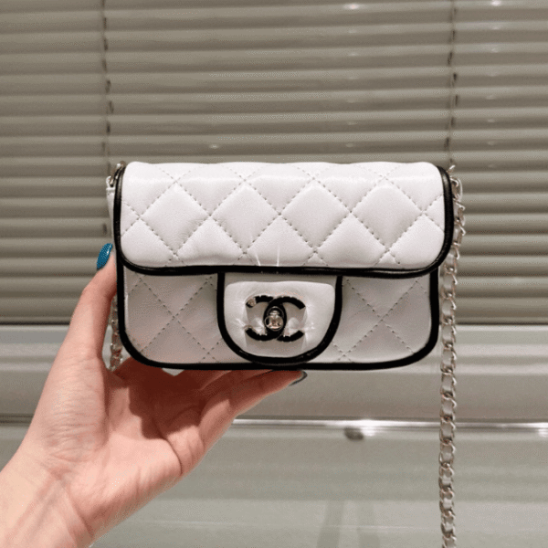 DETAIL-PICTURE-14-2 Chanel Vintage-Style Flap Bag White 7.1 Inches