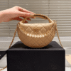 Chanel Quilted Chain Around Pouch Tan 7.5 Inches