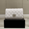 Chanel Flap Bag Woc (Wallet On Chain) White 7.5 Inches