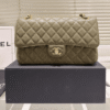 Chanel Classic Medium Flap Bag Olive Green 10.2 Inches