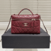 Chanel Vanity With Chain Burgundy 7.9 Inches