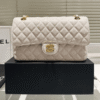 Chanel Classic Medium Flap Bag White 10.2 Inches