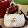 Gucci Gg Marmont Small Matelassé Shoulder Bag Beige 8.7 Inches