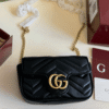 Gucci Gg Marmont Small Matelassé Shoulder Bag Black 8.7 Inches
