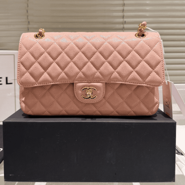 Chanel Classic Medium Flap Bag Light Pink 10.2 Inches