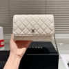 Chanel Flap Bag Woc (Wallet On Chain) Light Beige 7.5 Inches