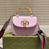 Gucci Bamboo 1947 Mini Top Handle Bag Light Purple 7.1 Inches 786482 AADJQ 9589 ‎