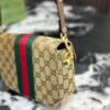 Details-37-1 Gucci Horsebit 1955 Small Shoulder Bag Sand And Brown GG Canvas 21cm 866762 FAFV9 9653