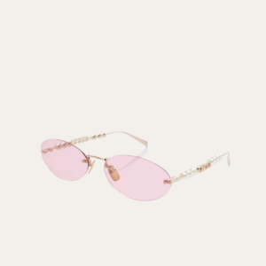Gucci Oval Frame Sunglasses Solid Light Pink With Gold Toned Metal Frame – 820505 I3330 8059