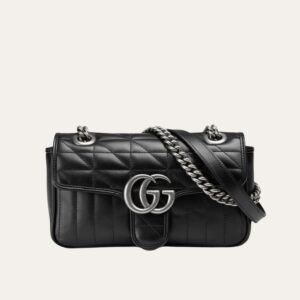 Gucci GG Marmont Mini Shoulder Bag Black 22Cm 446744 UM8AN 1000