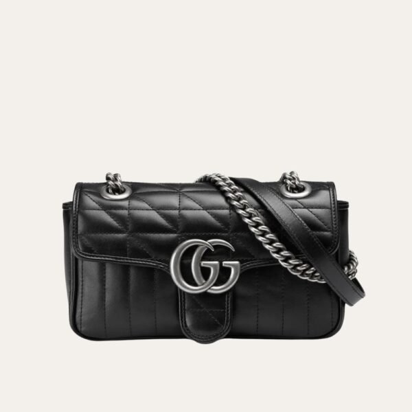 Gucci GG Marmont Mini Shoulder Bag Black 22Cm 446744 UM8AN 1000
