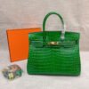 HMGRB1.jpg Hermes Birkin 30 Crocodile Gold Toned Hardware Dark Green 30Cm
