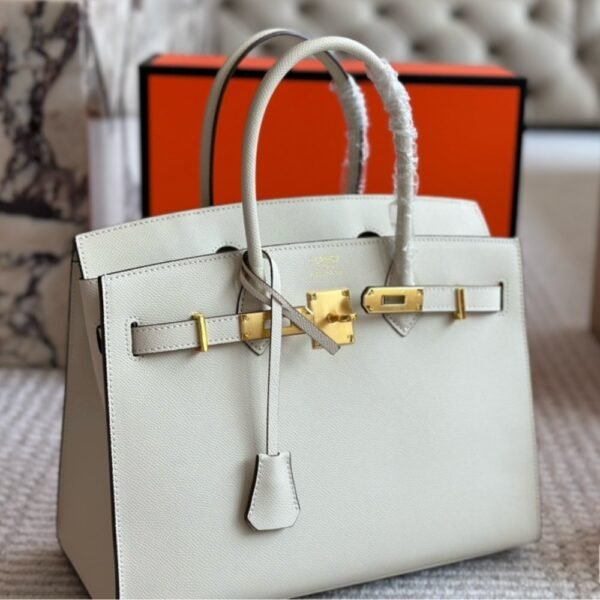 Hermes Birkin 30 Togo Mushroom White 30Cm