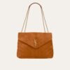 Saint Laurent Loulou Medium In Suede Cinnamon Brown 12.2 Inches 5749461U8C77761