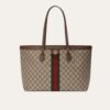 Gucci Ophidia Large Tote Bag Beige And Dark Brown Gg Supreme 15.0 Inches 631685 96LWB 8745