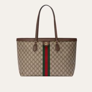 Gucci Ophidia Large Tote Bag Beige And Dark Brown Gg Supreme 15.0 Inches 631685 96LWB 8745