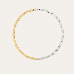 Louis Vuitton Monogram Tied Up Necklace Gold And Silver M02229
