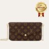 [Premium Quality] – Louis Vuitton Pochette Félicie Monogram Bordeaux 8.3 Inches M81896