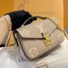LVB1 Louis Vuitton Pochette Métis East West Bag Gray Cream 8.3 inches M23081