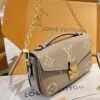 LVB2 Louis Vuitton Pochette Métis East West Bag Gray Cream 8.3 inches M23081