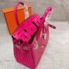 Hermes Birkin 30 Crocodile Gold Toned Hardware Dark Pink 30Cm