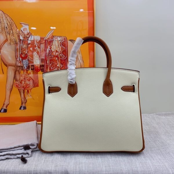 Hermes Birkin 30 Togo Brushed Leather Gold Hardware Beige Brown 30Cm