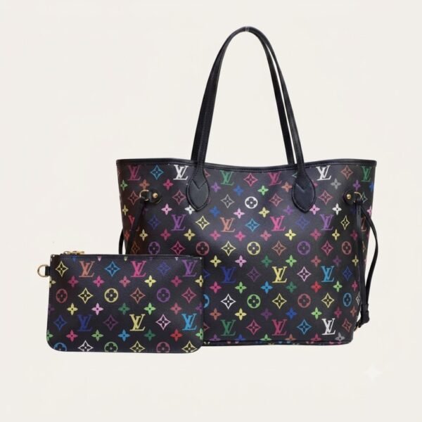 Louis Vuitton Neverfull MM Monogram Multicolore Black 12.2 Inches M40156