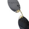 Gucci Oval Frame Sunglasses Black With Gold Toned Metal Frame