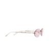 Gucci Oval Frame Sunglasses Solid Light Pink With Gold Toned Metal Frame – 820505 I3330 8059