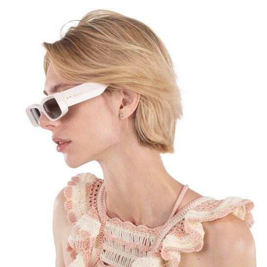 Gucci Rectangle Sunglasses Ivory GG1528S-003