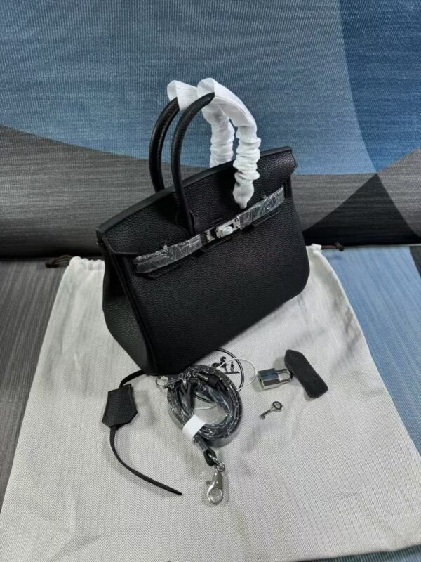 hermes2.jpg Hermès Birkin B25 Togo Black 25Cm Silver Hardware