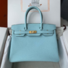 Hermes Birkin 30 Gold Hardware Blue Atoll 30cm