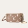 Louis Vuitton Multi Pochette Accessoires Monogram Empreinte Greige 9.8 Inches